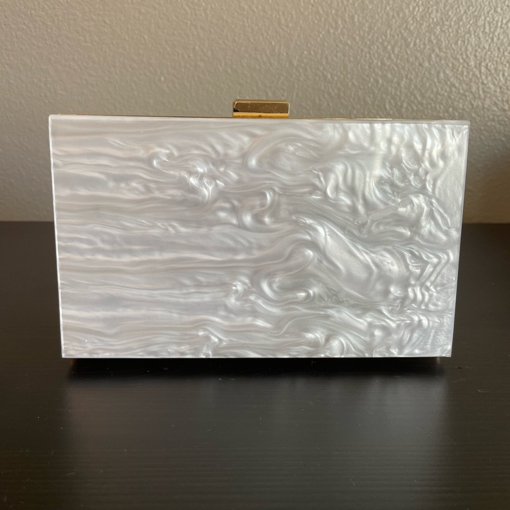 Rachel Zoe for Box of Style Clutch in White Pearl